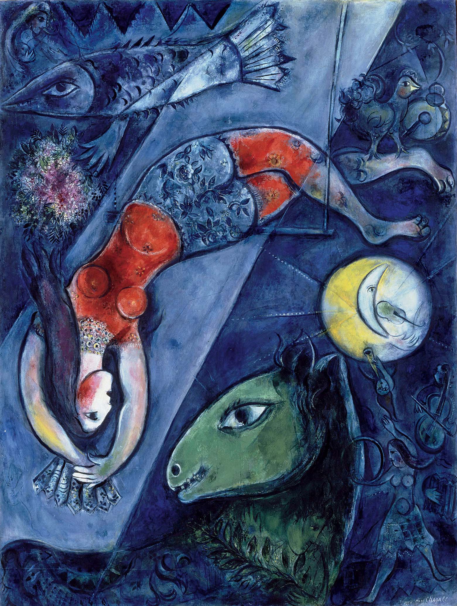 額 Marc CHAGALL MA884＃額＃絵 - 絵画/タペストリ