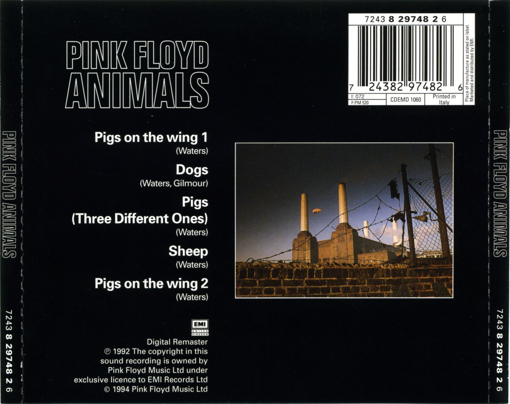 Пинк энималс. Pink Floyd animals 1977 CD. Пинк Флойд Энималз обложка. Pink Floyd 1977 animals обложка альбома. Обложка альбома animals группы Pink Floyd.